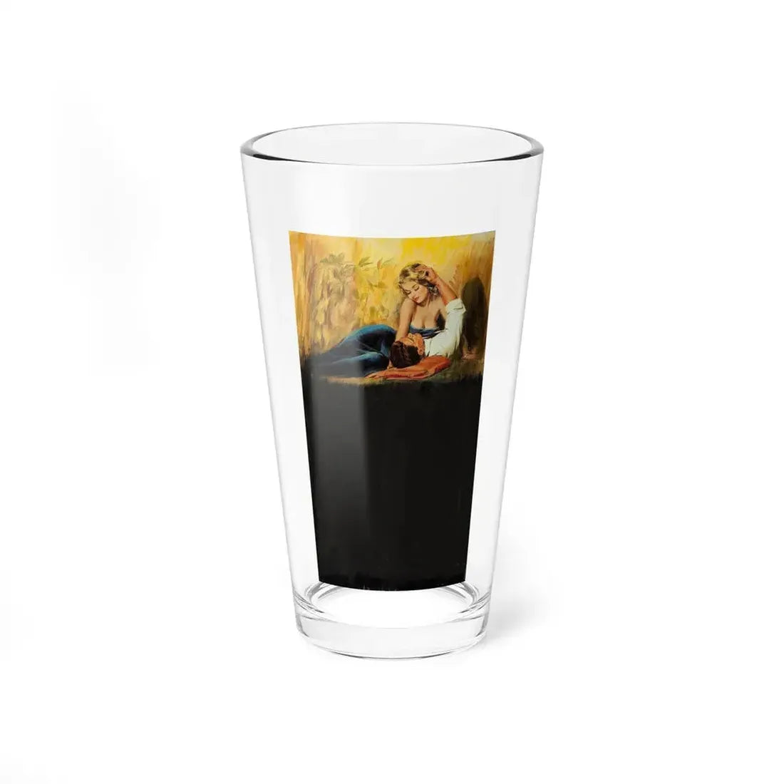 Passionate Couple, paperback cover - Pint Glass 16oz 16oz - Go Mug Yourself