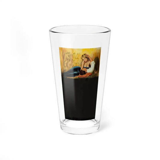 Passionate Couple, paperback cover - Pint Glass 16oz 16oz - Go Mug Yourself