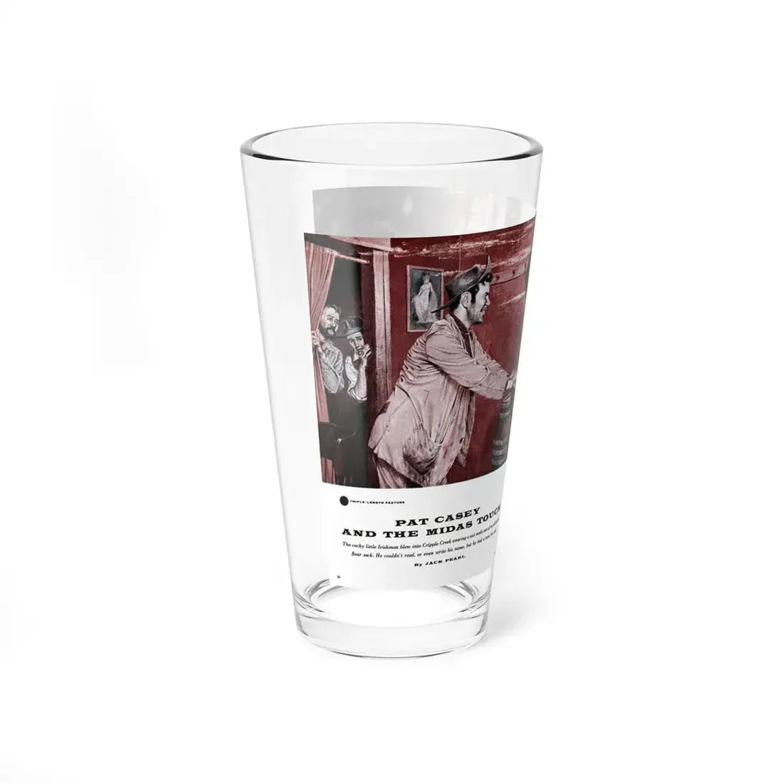 Pat Casey and the Midas Touch, Saga magazine, January 1958 (Magazine Illustration) Pint Glass 16oz - Go Mug Yourself