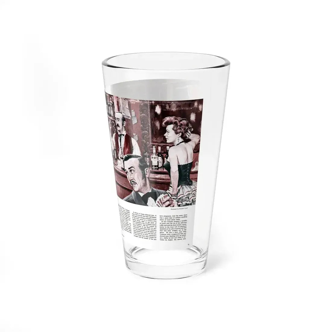 Pat Casey and the Midas Touch, Saga magazine, January 1958 (Magazine Illustration) Pint Glass 16oz - Go Mug Yourself