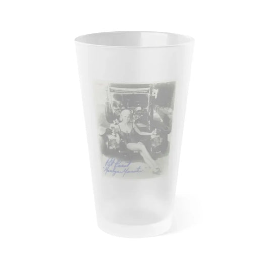 Pat Priest #04 (Vintage Female Icon) Frosted Pint Glass 16oz 16oz Frosted - Go Mug Yourself