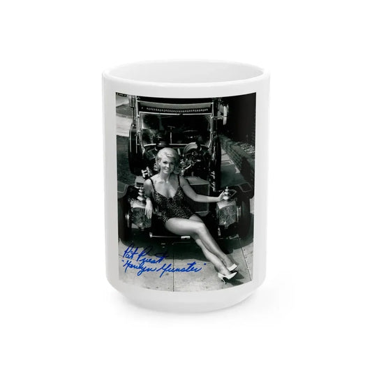 Pat Priest #041 (Vintage Female Icon) White Coffee Mug 15oz - Go Mug Yourself