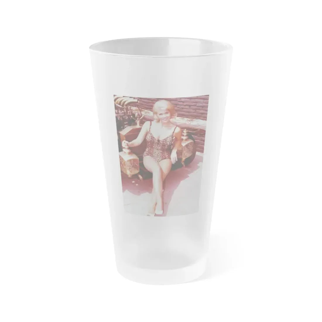 Pat Priest #121 (Vintage Female Icon) Frosted Pint Glass 16oz 16oz Frosted - Go Mug Yourself