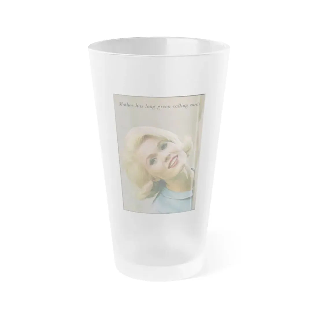 Pat Priest #221 (Vintage Female Icon) Frosted Pint Glass 16oz 16oz Frosted - Go Mug Yourself
