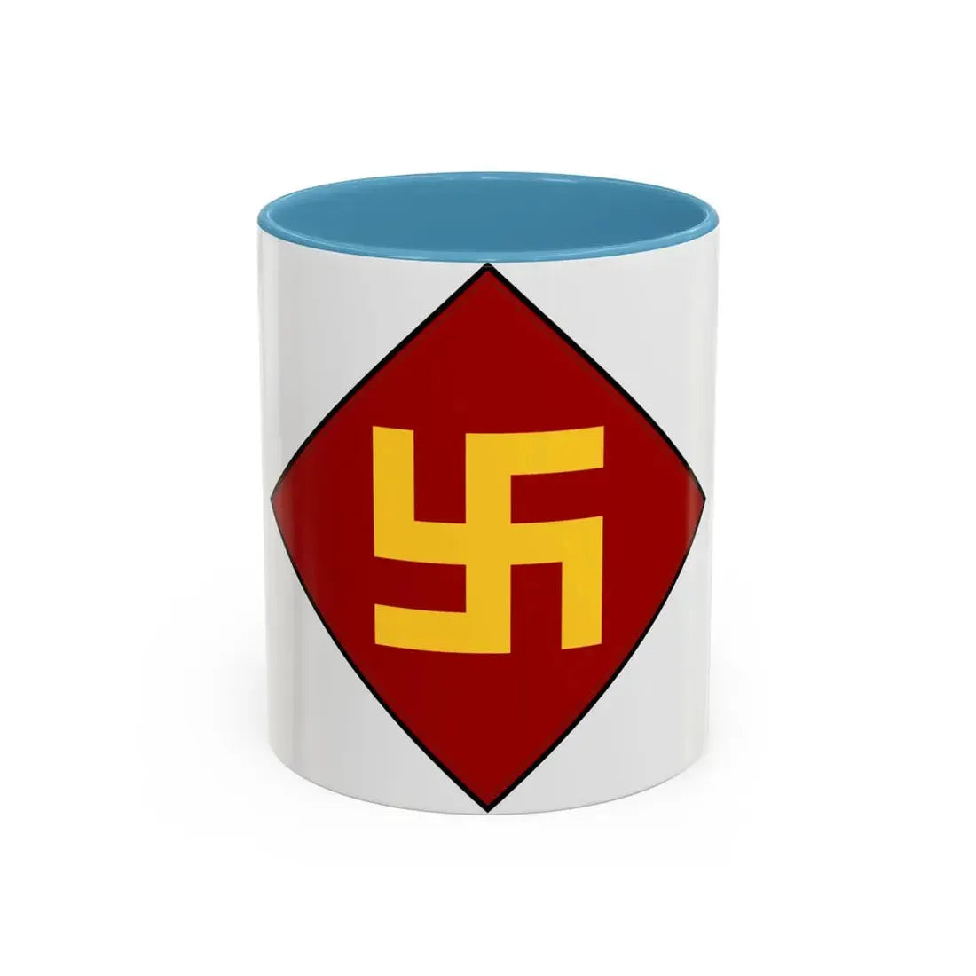 Patch of the 45th Infantry Division 19241939 (U.S. Army) Accent Coffee Mug 11oz Light Blue - Go Mug Yourself