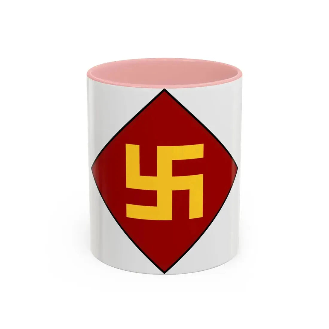 Patch of the 45th Infantry Division 19241939 (U.S. Army) Accent Coffee Mug 11oz Pink - Go Mug Yourself
