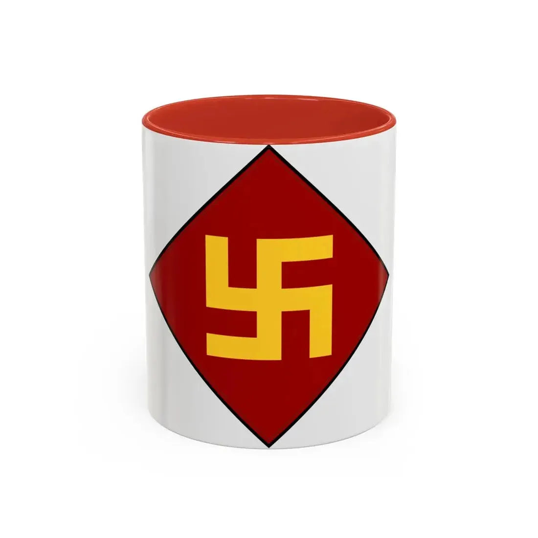 Patch of the 45th Infantry Division 19241939 (U.S. Army) Accent Coffee Mug 11oz Red - Go Mug Yourself