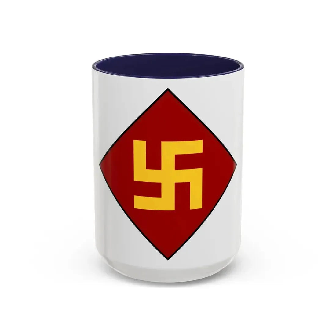 Patch of the 45th Infantry Division 19241939 (U.S. Army) Accent Coffee Mug 15oz Navy - Go Mug Yourself