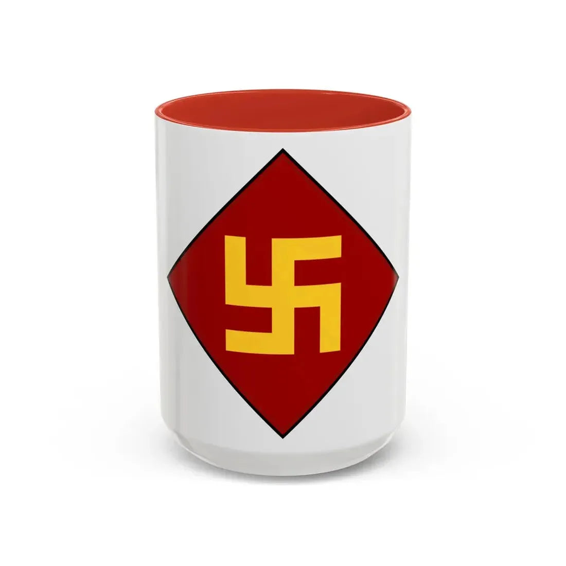 Patch of the 45th Infantry Division 19241939 (U.S. Army) Accent Coffee Mug 15oz Red - Go Mug Yourself
