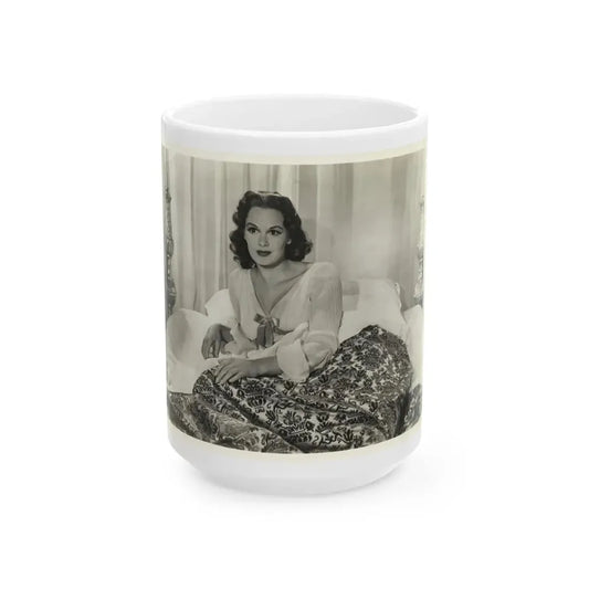 Patricia Medina #111 (Vintage Female Icon) White Coffee Mug 15oz - Go Mug Yourself