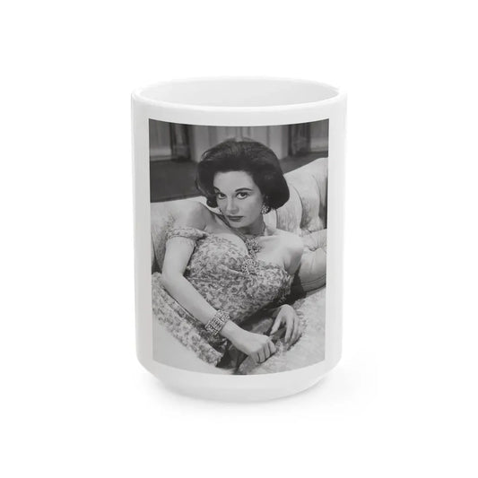 Patricia Medina #119 (Vintage Female Icon) White Coffee Mug 15oz - Go Mug Yourself
