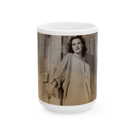 Patricia Medina #123 (Vintage Female Icon) White Coffee Mug 15oz - Go Mug Yourself