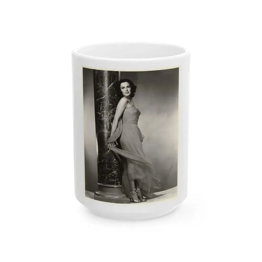 Patricia Medina #127 (Vintage Female Icon) White Coffee Mug 15oz - Go Mug Yourself