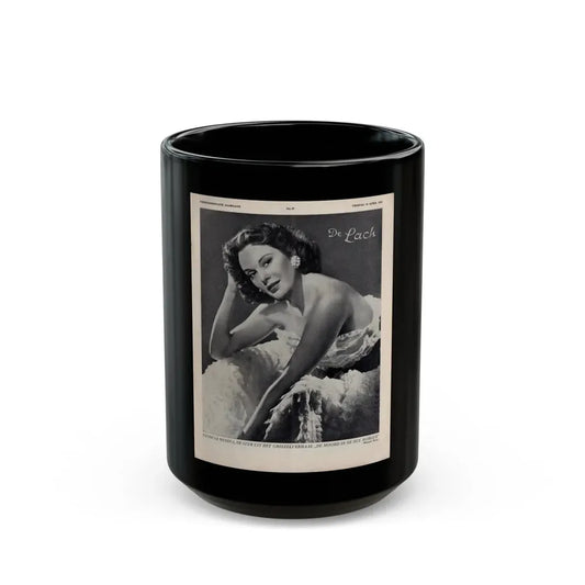 Patricia Medina #128 - (Vintage Female Icon) Black Coffee Mug 15oz - Go Mug Yourself