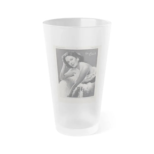 Patricia Medina #128 - (Vintage Female Icon) Frosted Pint Glass 16oz 16oz Frosted - Go Mug Yourself