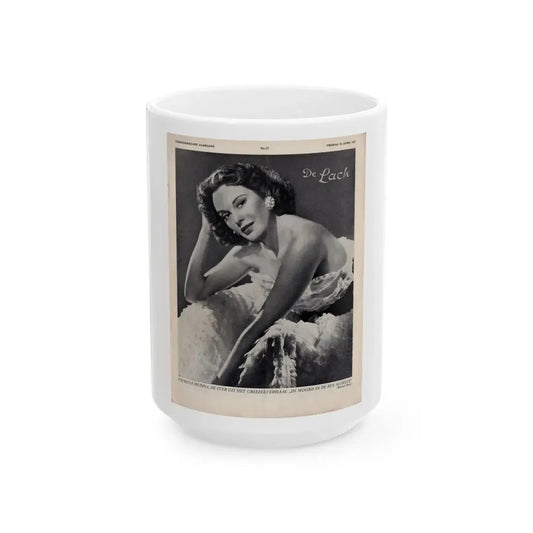 Patricia Medina #128 - (Vintage Female Icon) White Coffee Mug 15oz - Go Mug Yourself