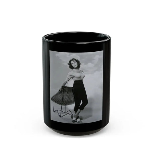 Patricia Medina #129 (Vintage Female Icon) Black Coffee Mug 15oz - Go Mug Yourself