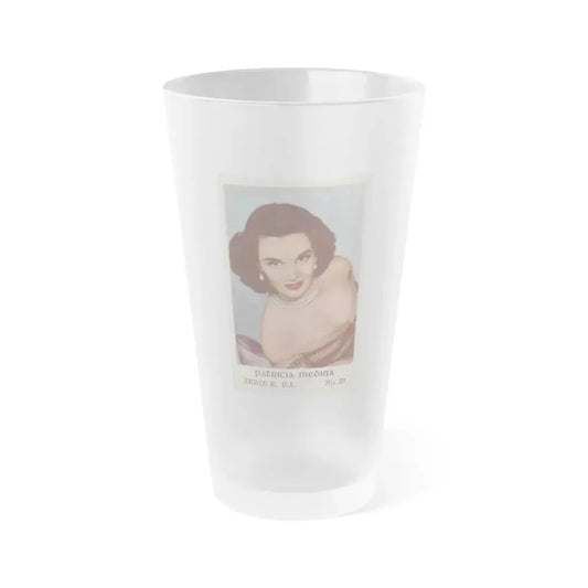 Patricia Medina #46 (Vintage Female Icon) Frosted Pint Glass 16oz 16oz Frosted - Go Mug Yourself