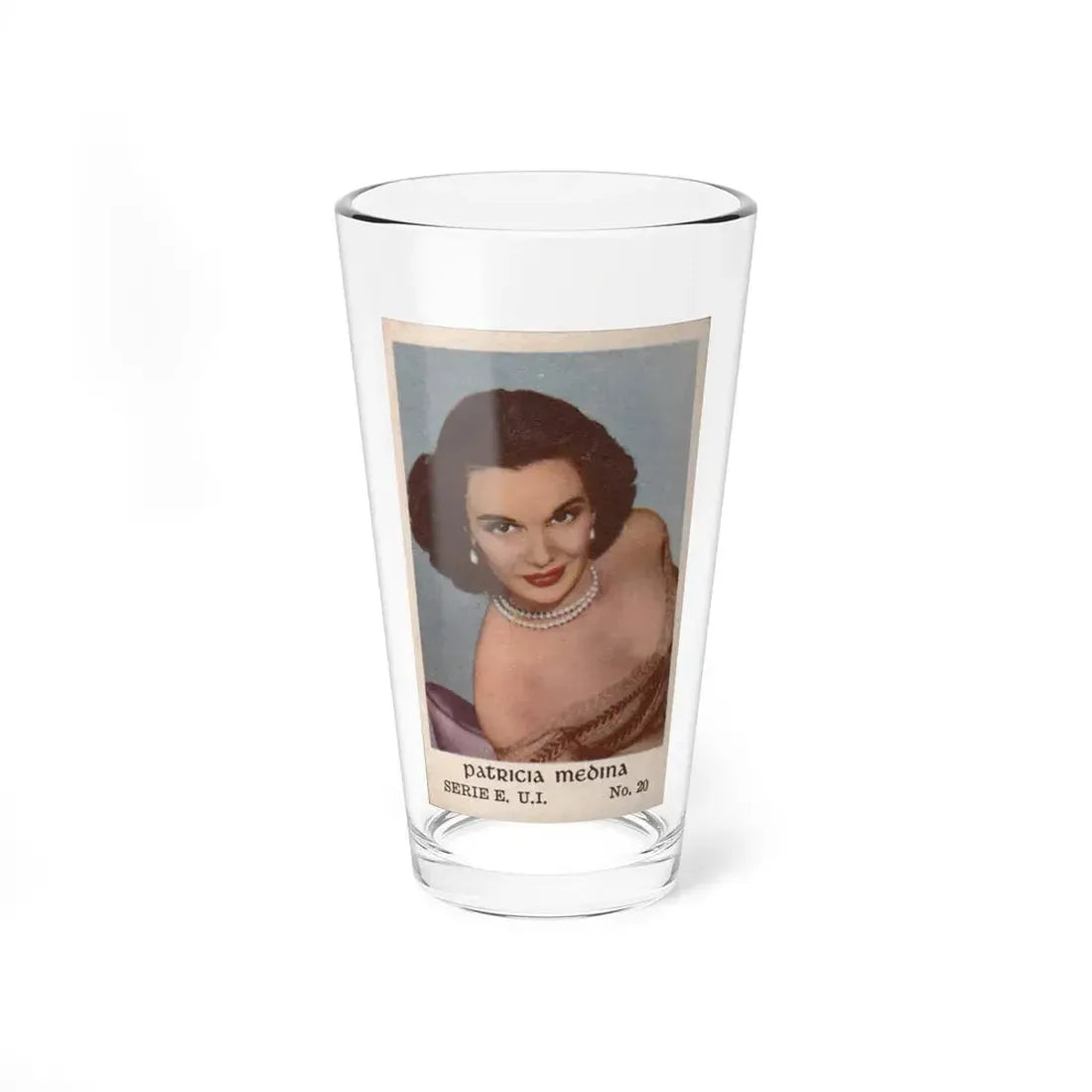 Patricia Medina #46 (Vintage Female Icon) Pint Glass 16oz 16oz - Go Mug Yourself