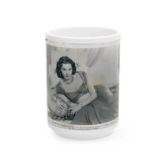Patricia Medina #76 (Vintage Female Icon) White Coffee Mug 15oz - Go Mug Yourself