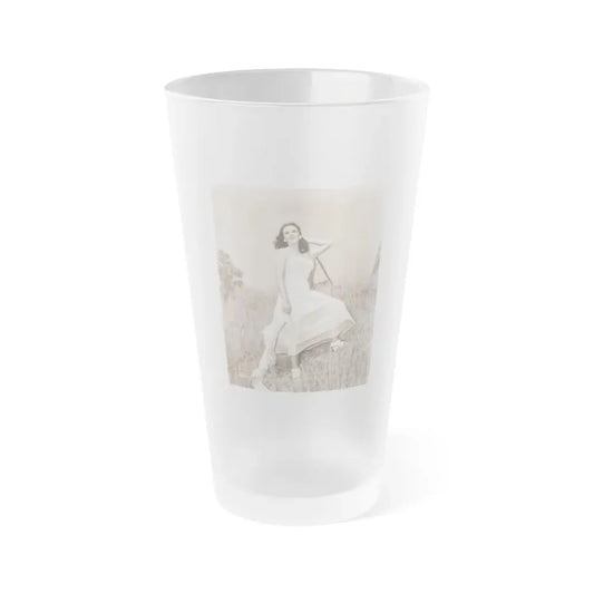 Patricia Medina #77 (Vintage Female Icon) Frosted Pint Glass 16oz 16oz Frosted - Go Mug Yourself