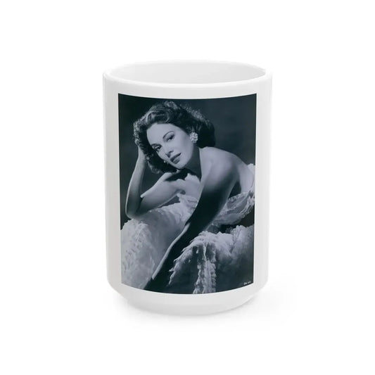 Patricia Medina #85 (Vintage Female Icon) White Coffee Mug 15oz - Go Mug Yourself