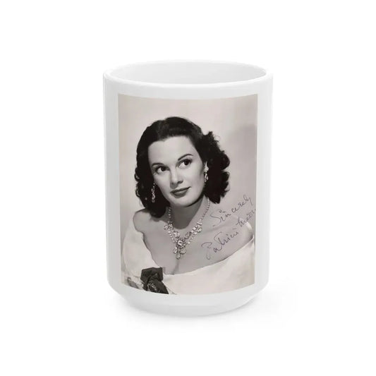 Patricia Medina #93 (Vintage Female Icon) White Coffee Mug 15oz - Go Mug Yourself
