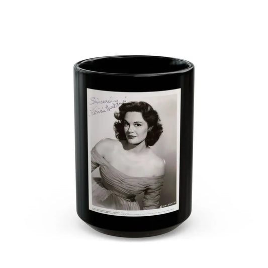 Patricia Medina #96 (Vintage Female Icon) Black Coffee Mug 15oz - Go Mug Yourself