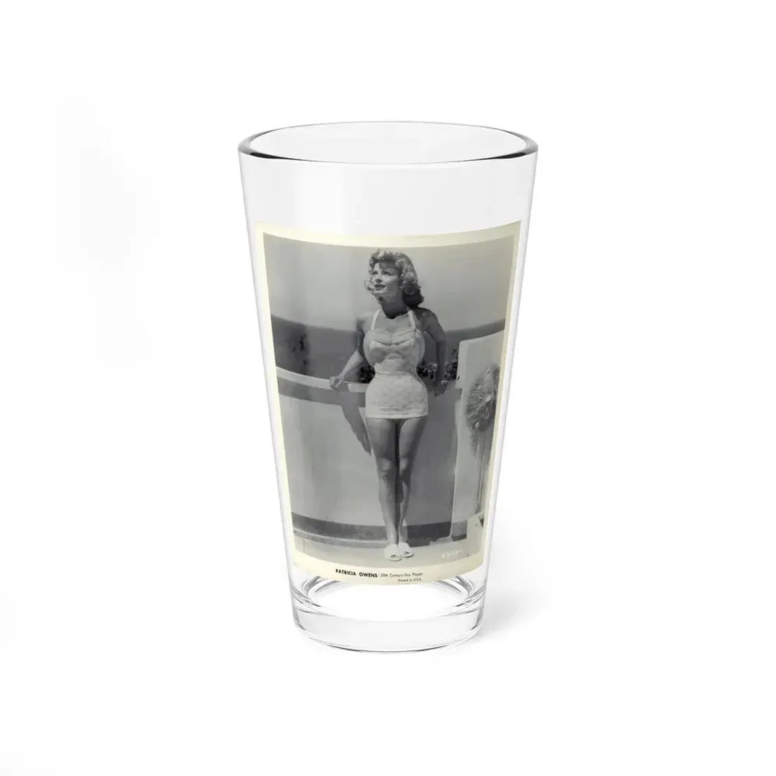 Patricia Owens #05 (Vintage Female Icon) Pint Glass 16oz 16oz - Go Mug Yourself