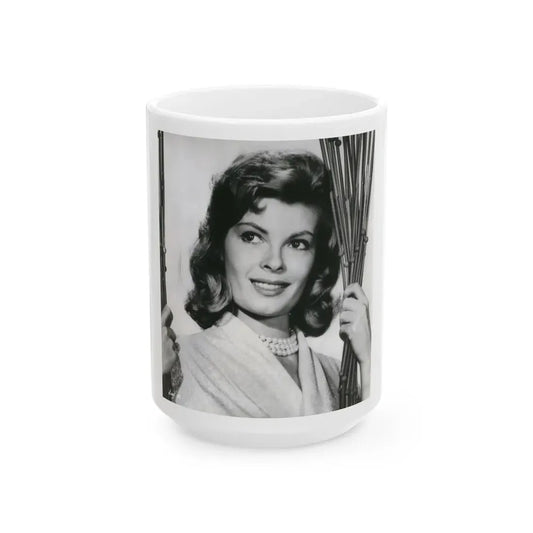 Patricia Owens #15 (Vintage Female Icon) White Coffee Mug 15oz - Go Mug Yourself