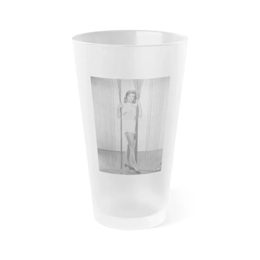 Patricia Owens #18 (Vintage Female Icon) Frosted Pint Glass 16oz 16oz Frosted - Go Mug Yourself