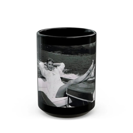 Patricia Owens #22 (Vintage Female Icon) Black Coffee Mug 15oz - Go Mug Yourself