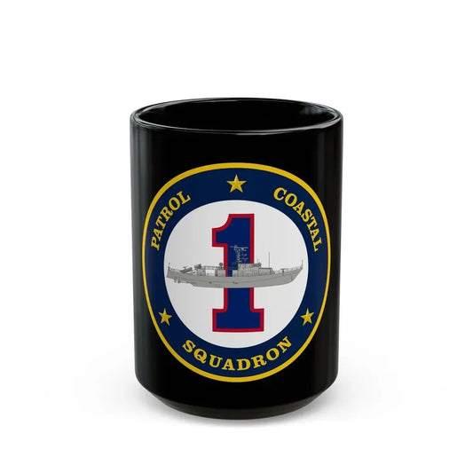 Patrol Coastal Squadron ONE (U.S. Navy) Black Coffee Mug 15oz - Go Mug Yourself