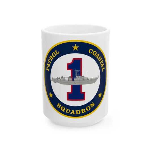 Patrol Coastal Squadron ONE (U.S. Navy) White Coffee Mug 15oz - Go Mug Yourself