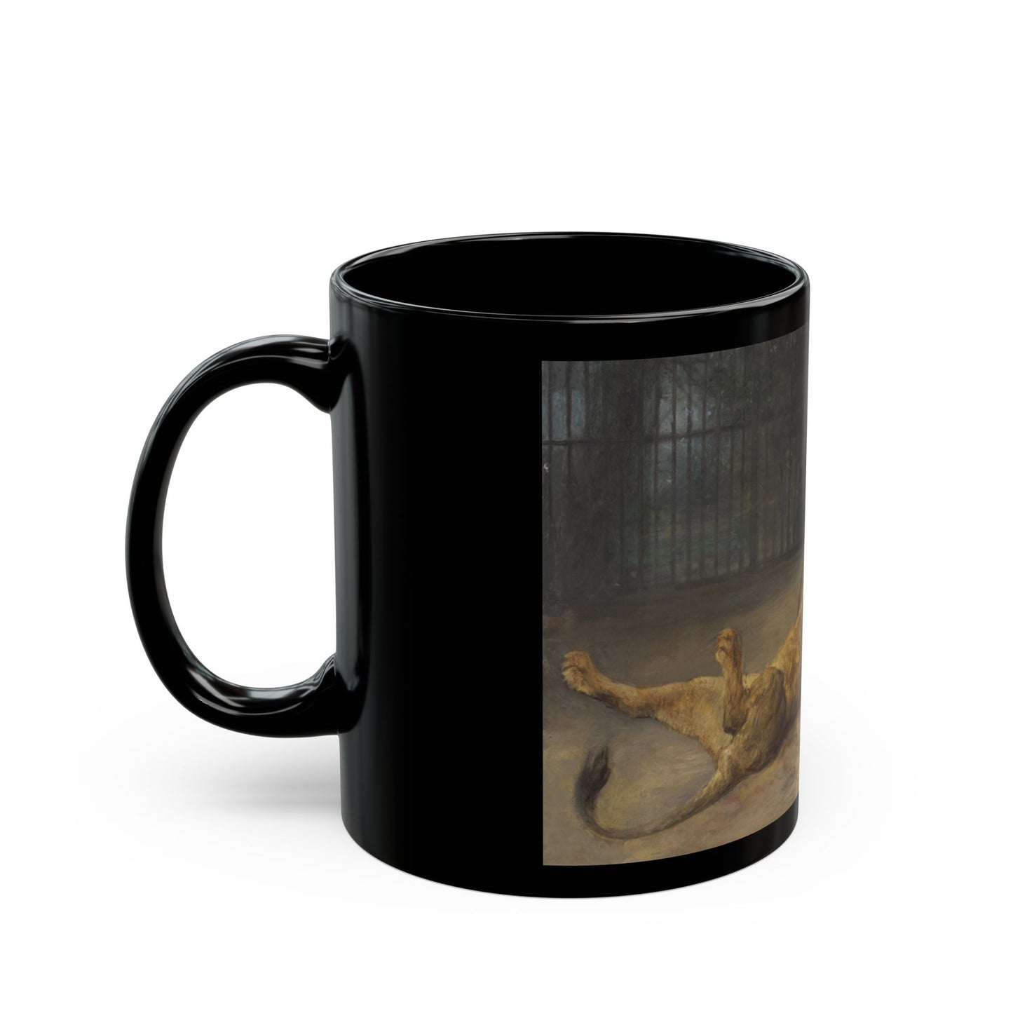 Paul Friedrich Meyerheim (1842-1915) Unwanted Affection - Black Coffee Mug-Go Mug Yourself