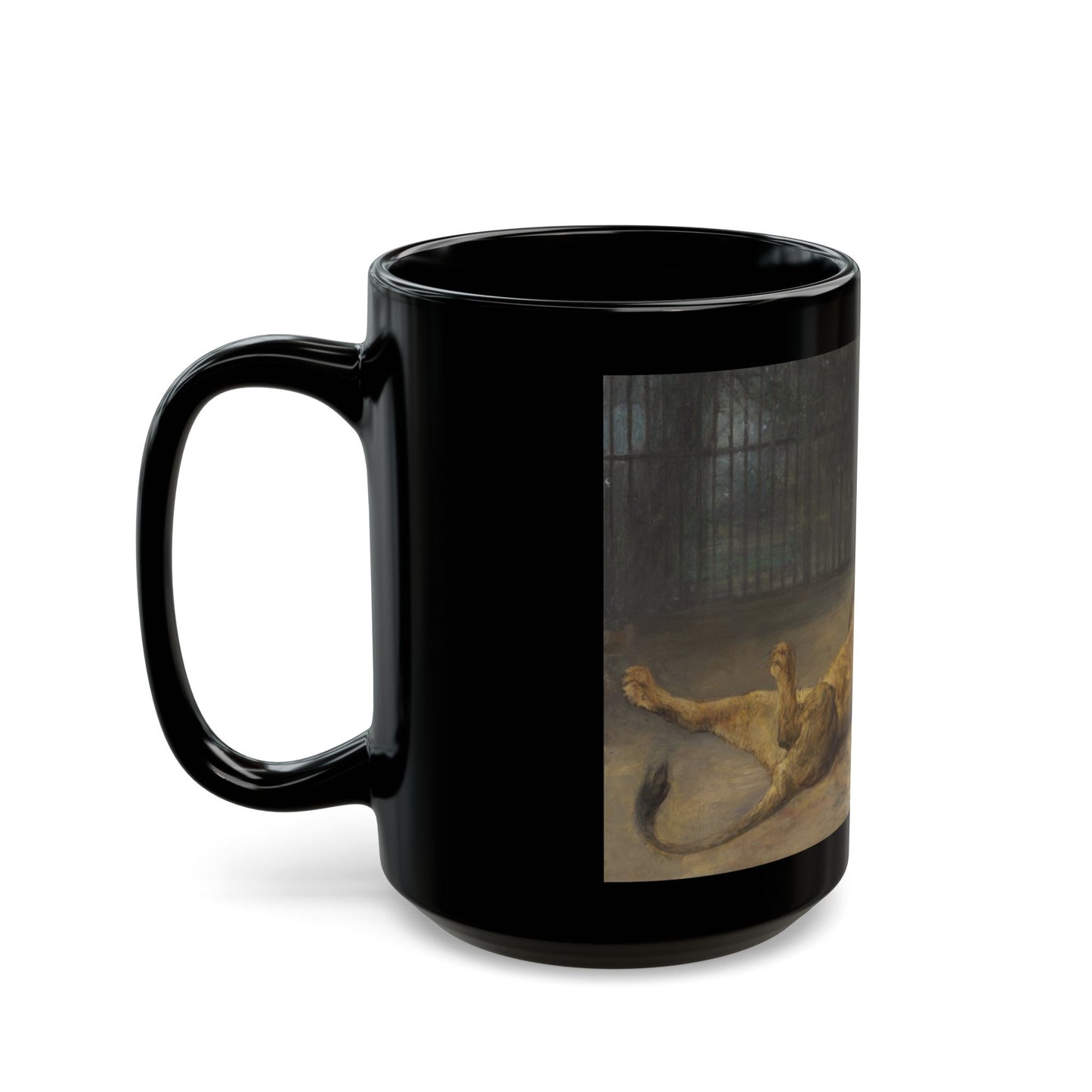Paul Friedrich Meyerheim (1842-1915) Unwanted Affection - Black Coffee Mug-Go Mug Yourself