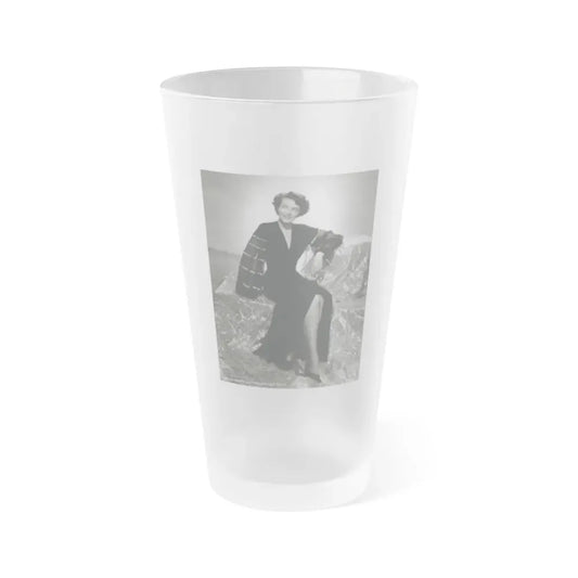 Paula Raymond #08 (Vintage Female Icon) Frosted Pint Glass 16oz 16oz Frosted - Go Mug Yourself