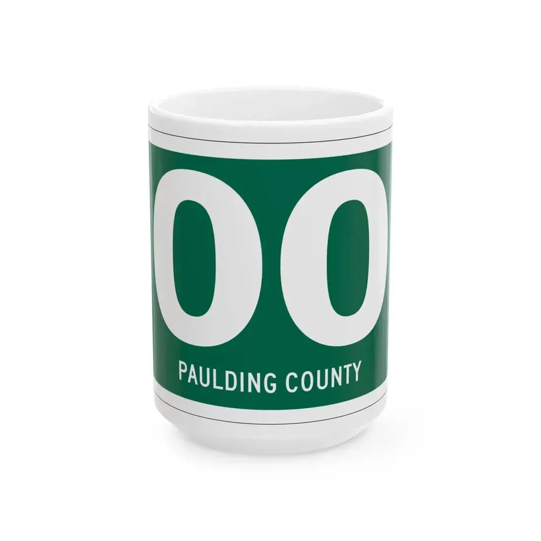 Paulding County OH template (Ohio) (Road Sign) White Coffee Mug 15oz - Go Mug Yourself