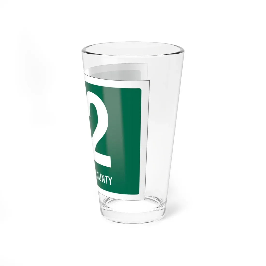 Paulding County Route 12 OH (Ohio) (Road Sign) Pint Glass 16oz - Go Mug Yourself