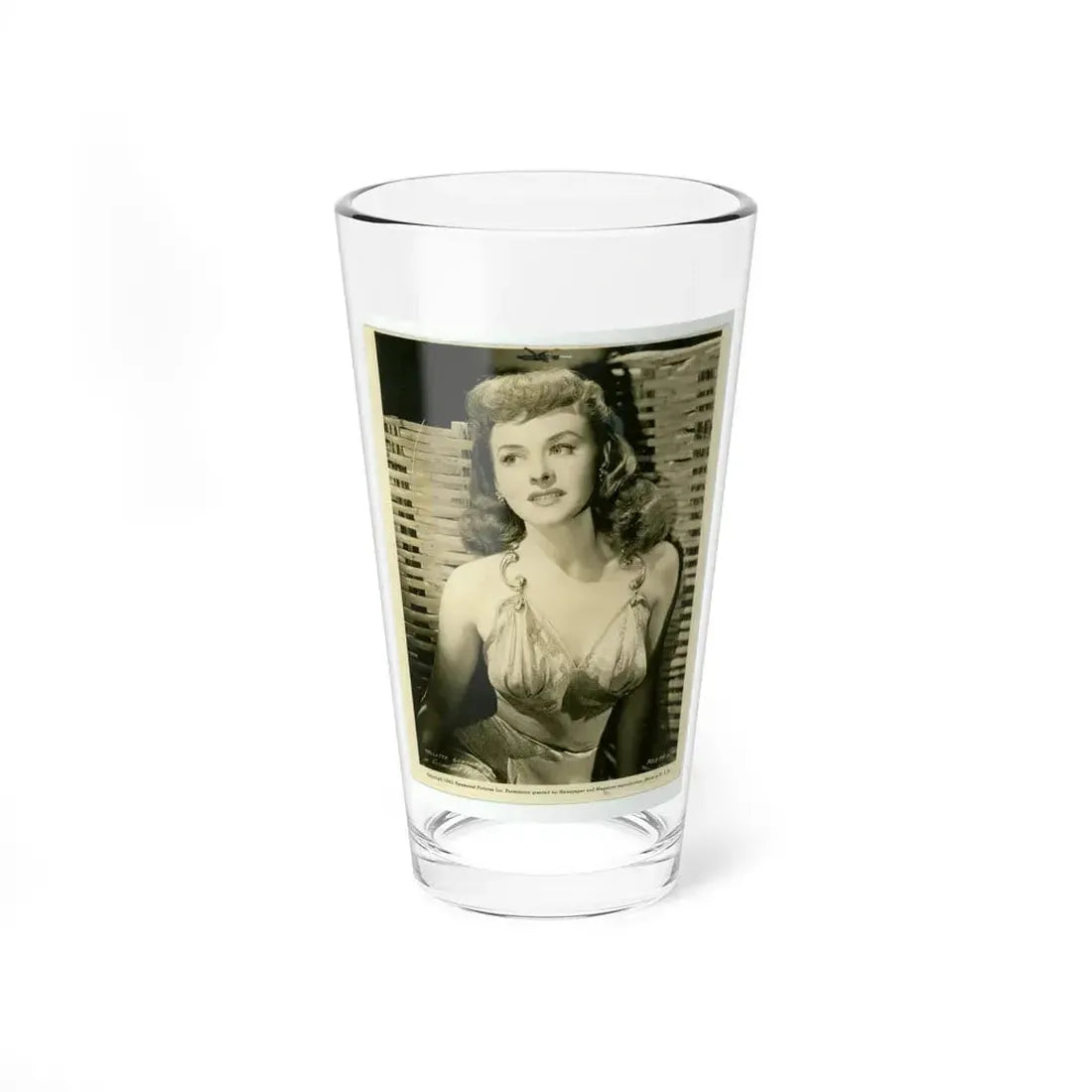 Paulette Goddard #131 (Vintage Female Icon) Pint Glass 16oz 16oz - Go Mug Yourself