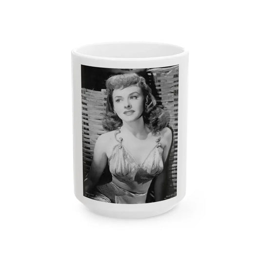 Paulette Goddard #1311 (Vintage Female Icon) White Coffee Mug 15oz - Go Mug Yourself