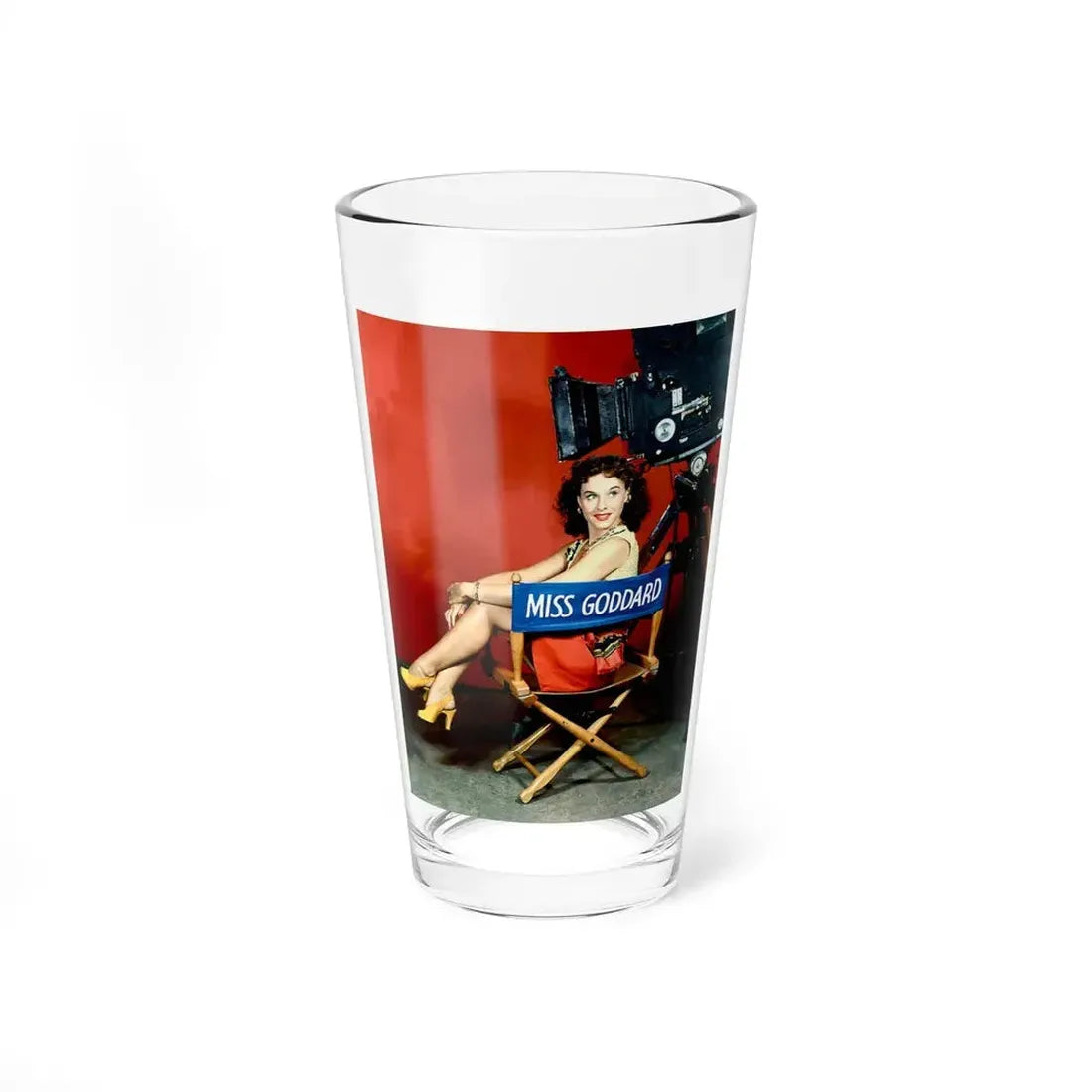 Paulette Goddard #138 (Vintage Female Icon) Pint Glass 16oz 16oz - Go Mug Yourself