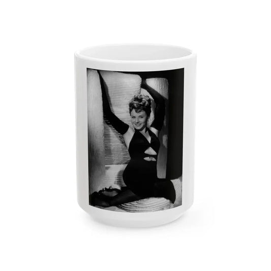 Paulette Goddard #139 (Vintage Female Icon) White Coffee Mug 15oz - Go Mug Yourself