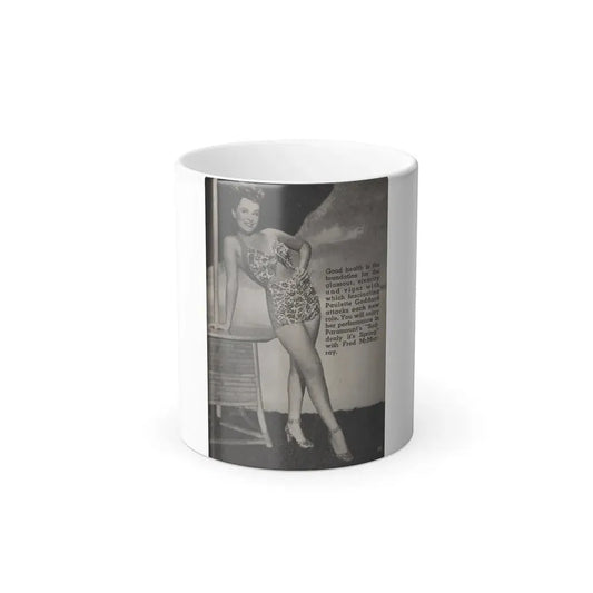 Paulette Goddard #140 - Physical Culture Pocket Mag. Oct. '46 - 1 B&W Photo (Vintage Female Icon) Color Changing Mug 11oz Default Title 11oz - Go Mug Yourself