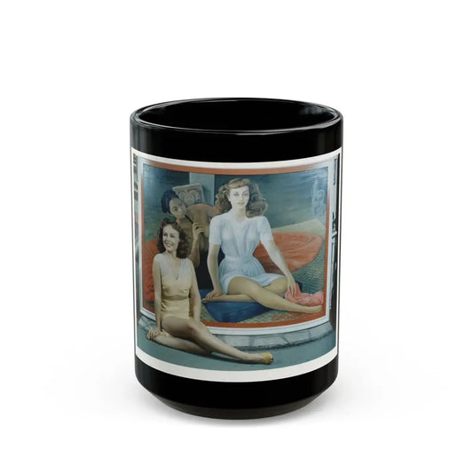 Paulette Goddard #142 (Vintage Female Icon) Black Coffee Mug 15oz - Go Mug Yourself