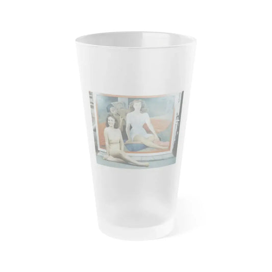 Paulette Goddard #142 (Vintage Female Icon) Frosted Pint Glass 16oz 16oz Frosted - Go Mug Yourself