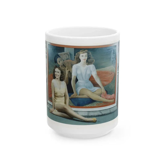 Paulette Goddard #142 (Vintage Female Icon) White Coffee Mug 15oz - Go Mug Yourself