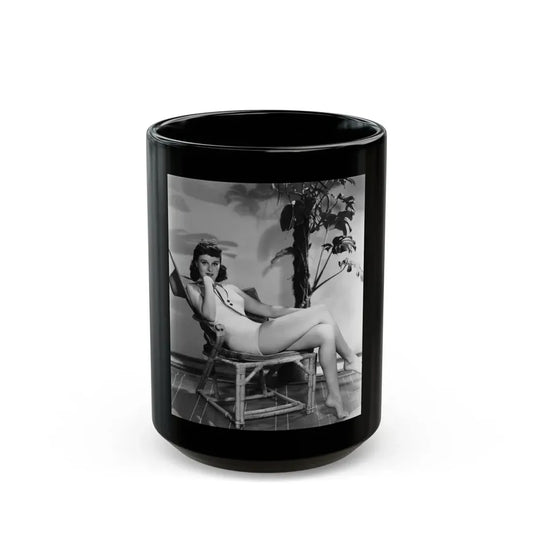 Paulette Goddard #150 (Vintage Female Icon) Black Coffee Mug 15oz - Go Mug Yourself