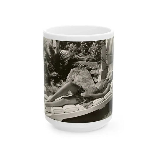 Paulette Goddard #154 (Vintage Female Icon) White Coffee Mug 15oz - Go Mug Yourself