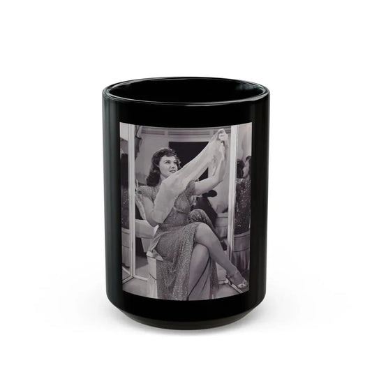 Paulette Goddard #155 (Vintage Female Icon) Black Coffee Mug 15oz - Go Mug Yourself